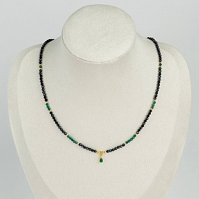 Бусы из Шпинели и Малахита, Артикул: 097196 - изображение товара №1