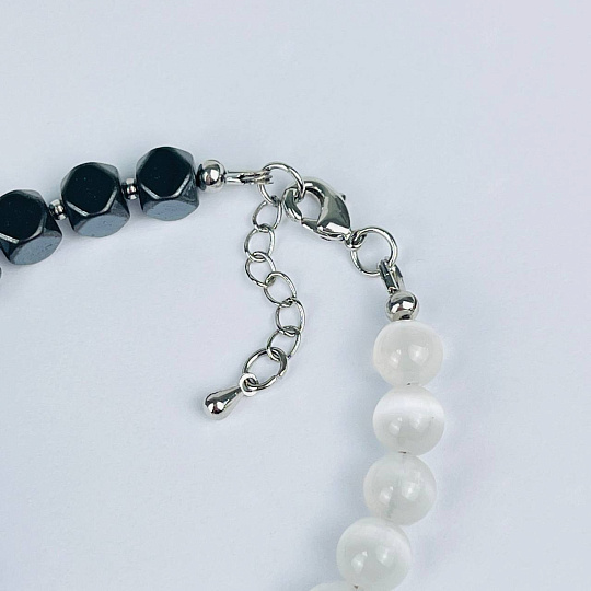 Браслет из Селенита и Гематита, Артикул: 118249 - изображение товара №3
