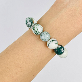 Браслет из Мохового агата, Артикул: 118266 - изображение товара №1