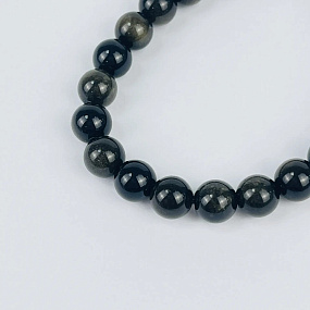 Браслет из золотистого Обсидиана, Артикул: 042740 - изображение товара №3