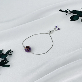 Браслет регулируемый из Ауралита (Канадский Аметист), Артикул: 118679 - изображение товара №2