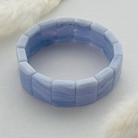 Браслет Голубой агат, Артикул: 071807 - изображение товара №1