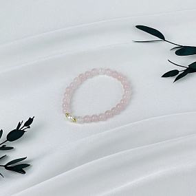 Браслет из мадагаскарского Розового кварца и Жемчуга, Артикул: 118674 - изображение товара №2