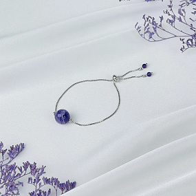 Браслет регулируемый с Аметистом, Артикул: 118685 - изображение товара №1
