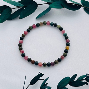 Браслет из Турмалина микс, Артикул: 101189 - изображение товара №1