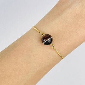 Браслет регулируемый с Агатом, Артикул: 090053 - изображение товара №2