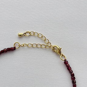 Браслет из Граната с розовым Турмалином, Артикул: 102575 - изображение товара №4
