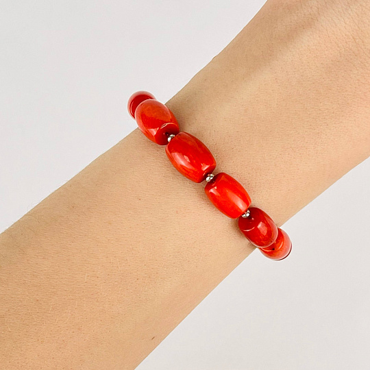 Браслет регулируемый на увеличение из Коралла, Артикул: 117640 - изображение товара №2