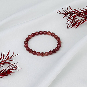 Браслет из Клубничного кварца, Артикул: 080724 - изображение товара №2