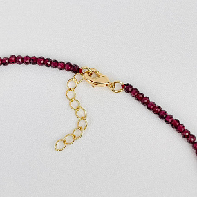 Колье из Граната с подвеской Сердце, Артикул: 100123 - изображение товара №3