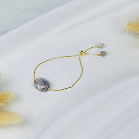 Браслет регулируемый с ботсванским Агатом, Артикул: 117898 - изображение товара №1