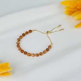 Браслет регулируемый из Солнечного камня