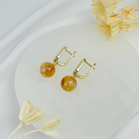 Серьги из Цитрина, Артикул: 118487 - изображение товара №2