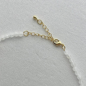 Бусы из Лунного камня огранка, Артикул: 099564 - изображение товара №3