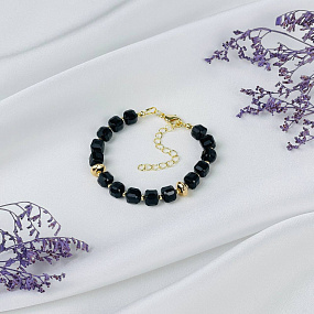 Браслет из черного Турмалина (Шерл), Артикул: 118256 - изображение товара №2