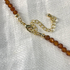 Колье из Граната (Спессартин) с подвеской, Артикул: 099125 - изображение товара №3