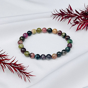 Браслет из Турмалина микс, Артикул: 075643 - изображение товара №2