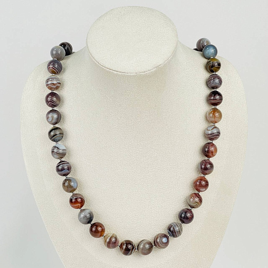 Колье из ботсванского Агата, Артикул: 118167 - изображение товара №1