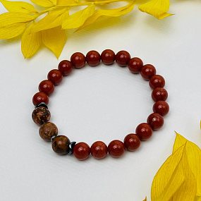 Браслет из Яшмы, Артикул: 103493 - изображение товара №1