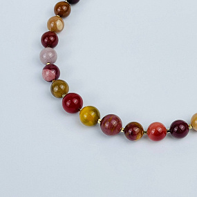 Колье на увеличение из Яшмы (Мукаит), Артикул: 118408 - изображение товара №2