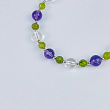 Браслет регулируемый из Аметиста, Горного Хрусталя и Змеевика