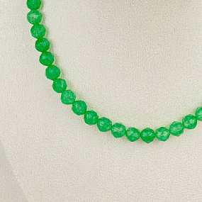 Колье из зеленого Авантюрина, Артикул: 086837 - изображение товара №2