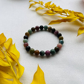 Браслет из Турмалина микс, Артикул: 078966 - изображение товара №5