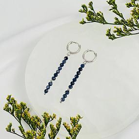 Серьги из Сапфира (Корунд), Артикул: 117705 - изображение товара №2
