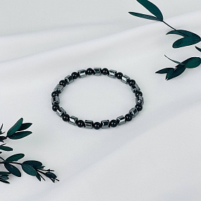 Браслет из Агата и Гематита, Артикул: 117388 - изображение товара №2