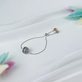 Браслет регулируемый с Агатом, Артикул: 091585 - изображение товара №1