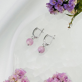 Серьги из Кунцита, Артикул: 114954 - изображение товара №2