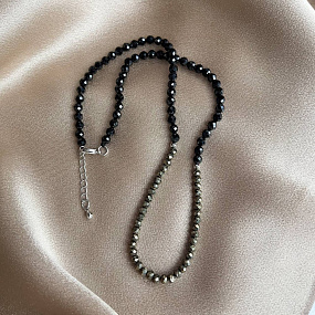 Бусы из Шпинели и Пирита огранка, Артикул: 094388 - изображение товара №3