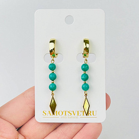 Серьги из Амазонита, Артикул: 093636 - изображение товара №1