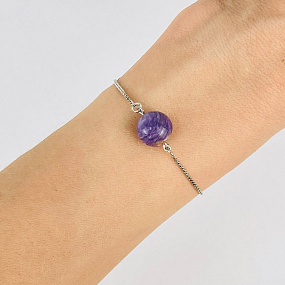 Браслет регулируемый из Чароита