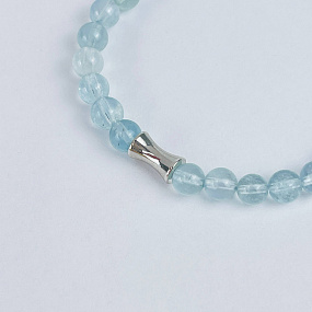 Браслет со вставкой из Аквамарина, Артикул: 085116 - изображение товара №3