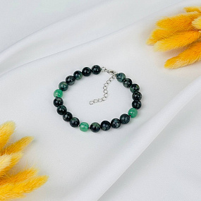 Браслет из Яшмы (Камбаба) и Авантюрина, Артикул: 118153 - изображение товара №1