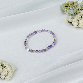 Браслет детский из Аметрина со вставкой, Артикул: 078322 - изображение товара №1