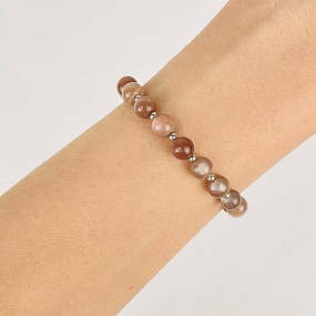 Браслет регулируемый из Лунного камня, Артикул: 117593 - изображение товара №2