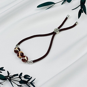 Браслет регулируемый с камнем Агат тон., Артикул: 082787 - изображение товара №1