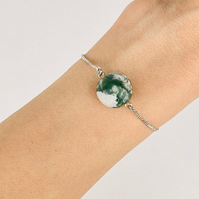 Браслет регулируемый с Моховым агатом, Артикул: 117644 - изображение товара №2