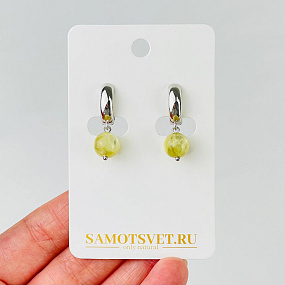 Серьги из Лепидолита, Артикул: 117370 - изображение товара №1