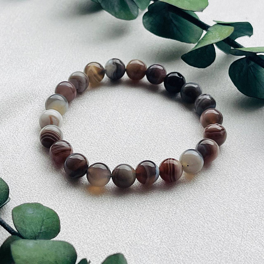 Браслет из ботсванского Агата, Артикул: 043570 - изображение товара №1