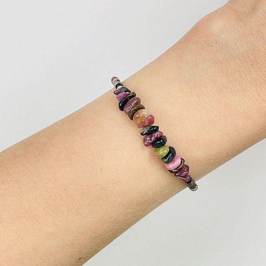 Браслет из Турмалина микс, Артикул: 108651 - изображение товара №2