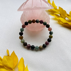 Браслет из Турмалина микс, Артикул: 078966 - изображение товара №1