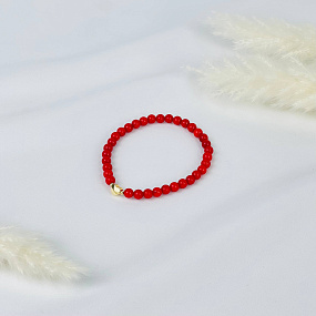 Браслет детский из Коралла во вставкой сердце, Артикул: 117149 - изображение товара №2