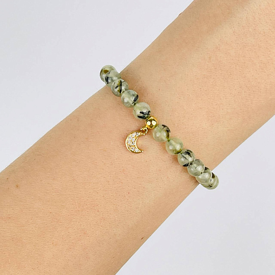 Браслет из Пренита с подвеской, Артикул: 117871 - изображение товара №2