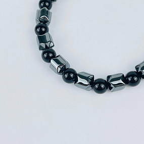 Браслет из Агата и Гематита, Артикул: 117388 - изображение товара №3