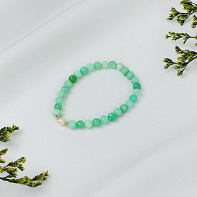 Браслет из Хризопраза и Жемчуга, Артикул: 118862 - изображение товара №2