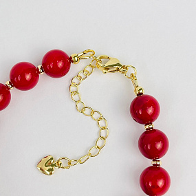 Браслет из Коралла и Раухтопаза, Артикул: 117138 - изображение товара №4