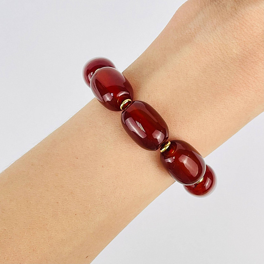 Браслет из Сердолика, Артикул: 117384 - изображение товара №1